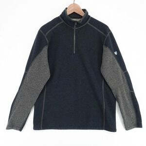 Kuhl Revel 1/4 Zip Pullover Mens Large Blue Gray Hiking Outdoors Casual Top